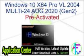 Windows 10 X64 Pro VL incl Office 2019 pt-BR AUG 2020 {Gen2}